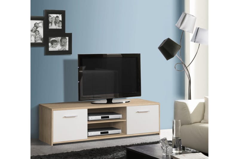 Cadgwith TV-Bänk 136 cm - Brun/Vit - Möbler - Tv möbel & mediamöbel - TV bänk & mediabänk