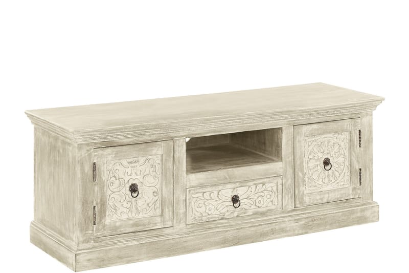 Cadmus Tv-bänk 135 cm - Cremevit - Möbler - Tv möbel & mediamöbel - TV bänk & mediabänk