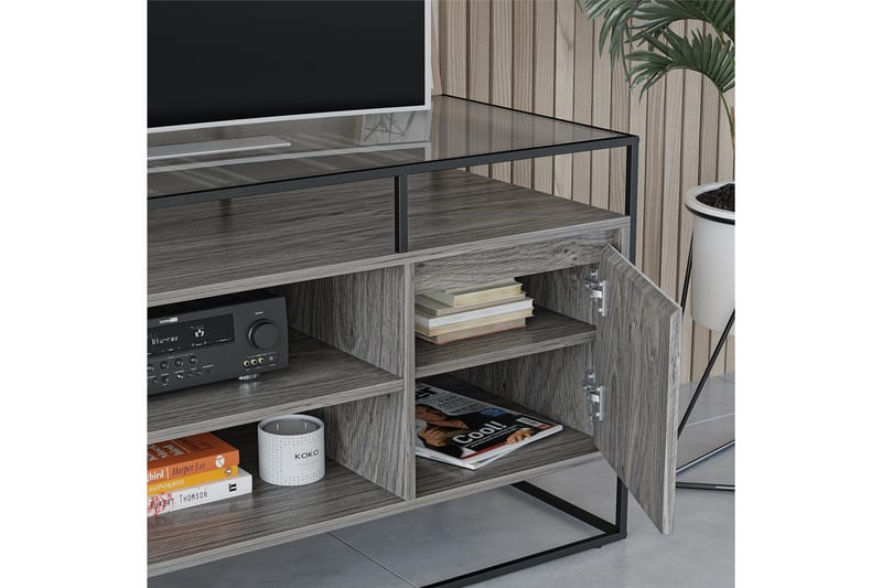 Camley Tv-bänk 136,6x49,8 cm Grå - Dorel Home - Möbler - Tv möbel & mediamöbel - TV bänk & mediabänk