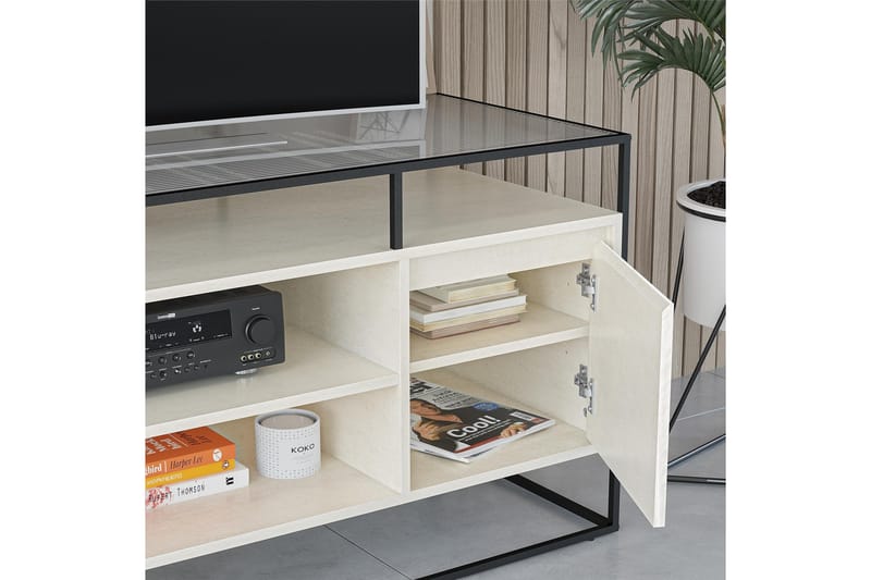 Camley Tv-bänk 136,6x49,8 cm Vit - Dorel Home - Möbler - Tv möbel & mediamöbel - TV bänk & mediabänk