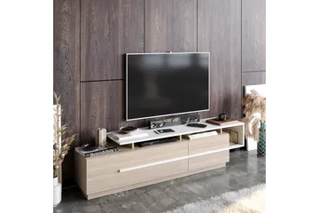 Campora Golvstående Tv Bänk 150 cm med Förvaring i Målat Trä - Beige - Möbler - Tv möbel & mediamöbel - TV bänk & mediabänk