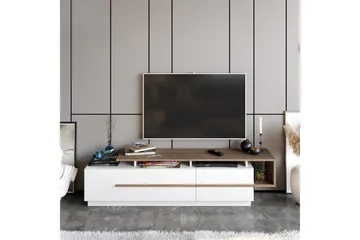 Campora Tv-bänk 150 cm - Mörkbrun/Vit - Möbler - Tv möbel & mediamöbel - TV bänk & mediabänk