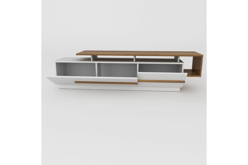 Campora Tv-bänk 150 cm - Mörkbrun/Vit - Möbler - Tv möbel & mediamöbel - TV bänk & mediabänk