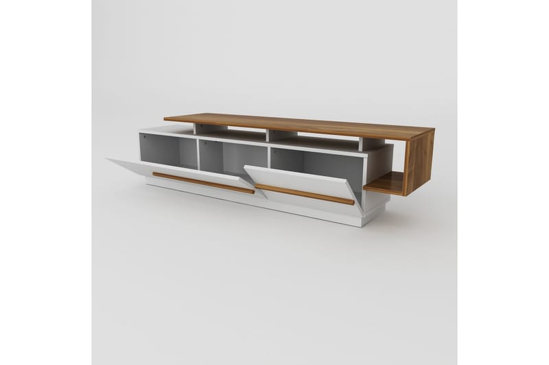Campora Tv-bänk 150 cm - Mörkbrun/Vit - Möbler - Tv möbel & mediamöbel - TV bänk & mediabänk