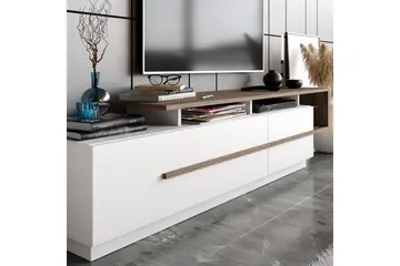 Campora Tv-bänk 150 cm - Mörkbrun/Vit - Möbler - Tv möbel & mediamöbel - TV bänk & mediabänk