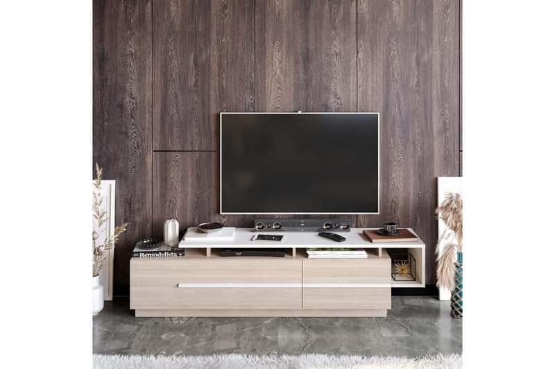 Campora Tv-bänk 150 cm - Natur/Vit - Möbler - Tv möbel & mediamöbel - TV bänk & mediabänk
