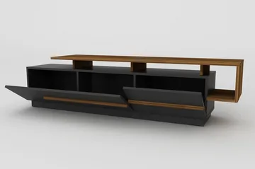 Campora Tv-bänk 180 cm - Svart/Mörkbrun - Möbler - Tv möbel & mediamöbel - TV bänk & mediabänk