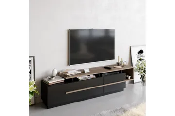Campora Tv-bänk 180 cm - Svart/Mörkbrun - Möbler - Tv möbel & mediamöbel - TV bänk & mediabänk