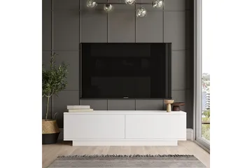 Caswell Golvstående Tv-bänk 140 cm med Förvaring i Målat Trä - Vit - Möbler - Tv möbel & mediamöbel - TV bänk & mediabänk