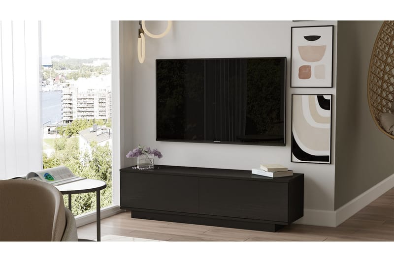 Caswell Tv-bänk 140 cm - Svart - Möbler - Tv möbel & mediamöbel - TV bänk & mediabänk