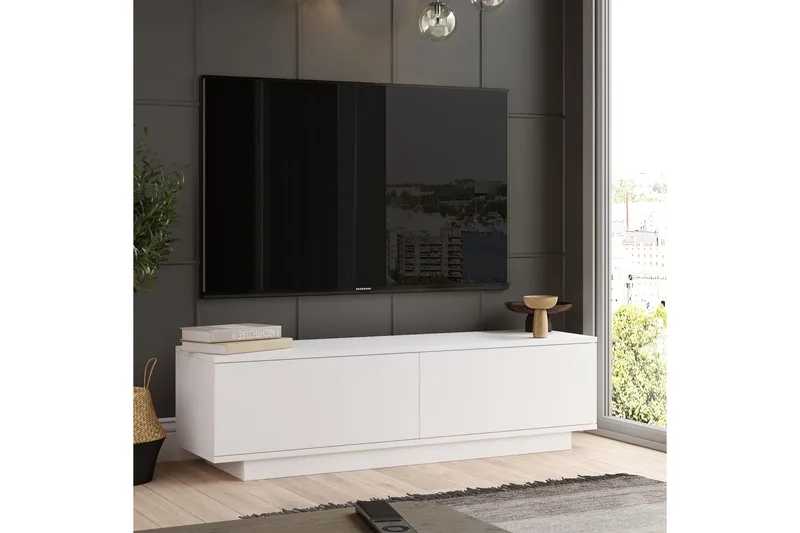 Caswell Tv-bänk 140 cm - Vit - Möbler - Tv möbel & mediamöbel - TV bänk & mediabänk