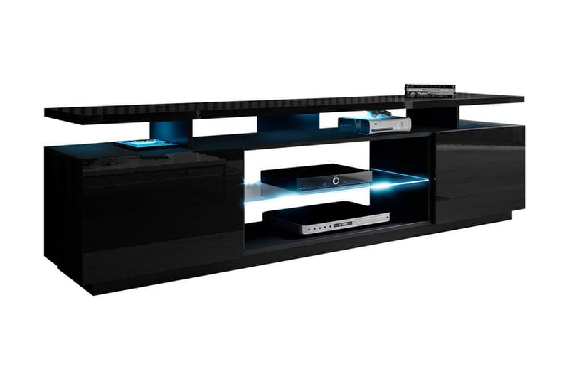 Ceasar TV-bänk 180 cm med LED - Svart - TV bänk & mediabänk
