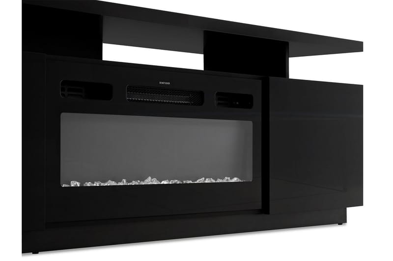 Ceasar Tv-bänk 40x180 cm LED-belysing - Svart - TV bänk & mediabänk