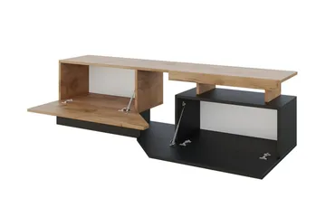 Ceelias Golvstående TV Bänk med Förvaring 160 cm i Målat Trä - Vit|Beige - Möbler - Tv möbel & mediamöbel - TV bänk & mediabänk