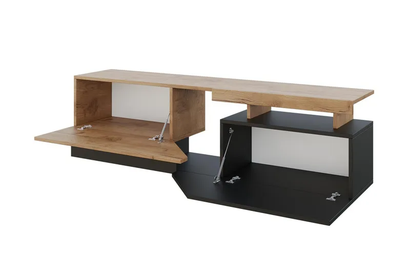 Ceelias Golvstående TV Bänk med Förvaring 160 cm i Målat Trä - Vit|Beige - Möbler - Tv möbel & mediamöbel - TV bänk & mediabänk