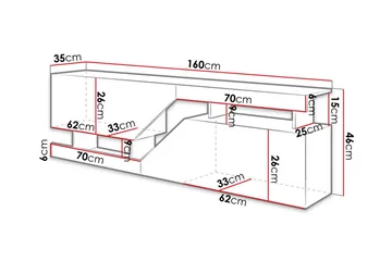 Ceelias Tv-bänk 160 cm - Natur/Antracit - Möbler - Tv möbel & mediamöbel - TV bänk & mediabänk