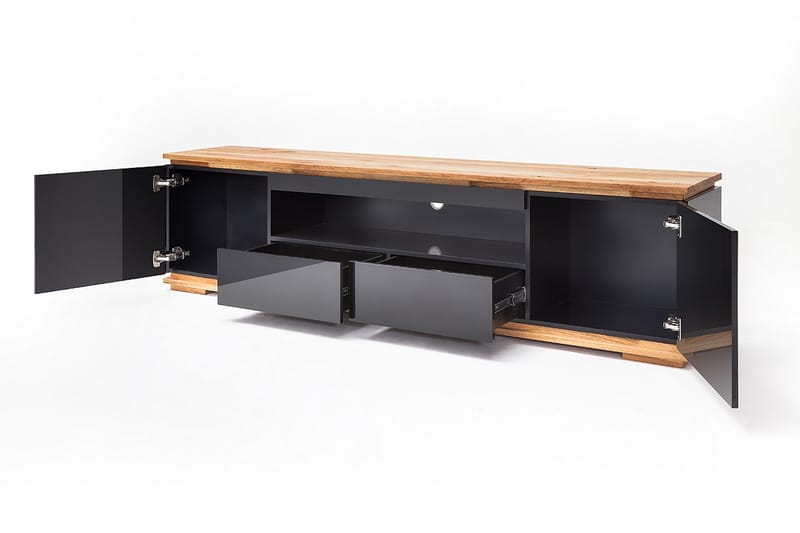 Chiaro TV-bänk 202 cm - Svart - Möbler - Tv möbel & mediamöbel - TV bänk & mediabänk