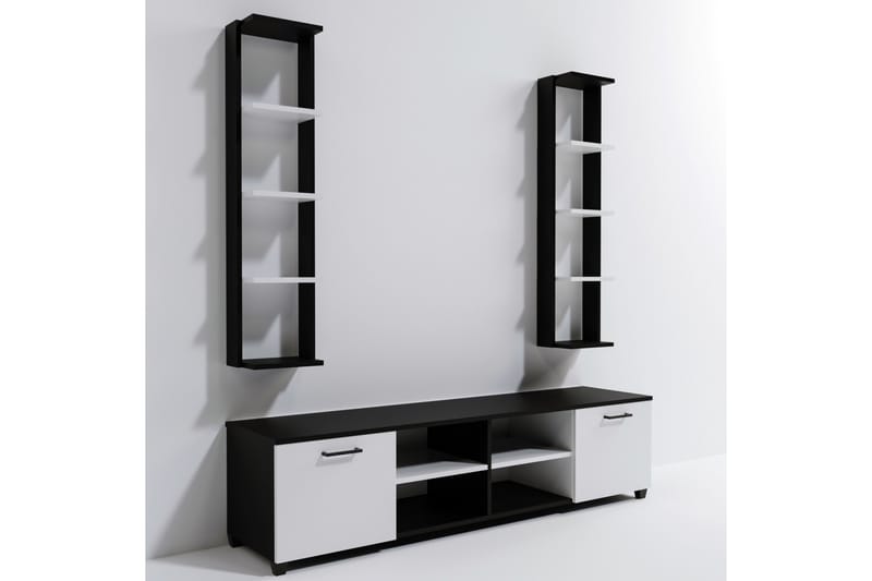 Clelles Tv-bänk 180 cm - Svart/Vit - Möbler - Tv möbel & mediamöbel - TV bänk & mediabänk