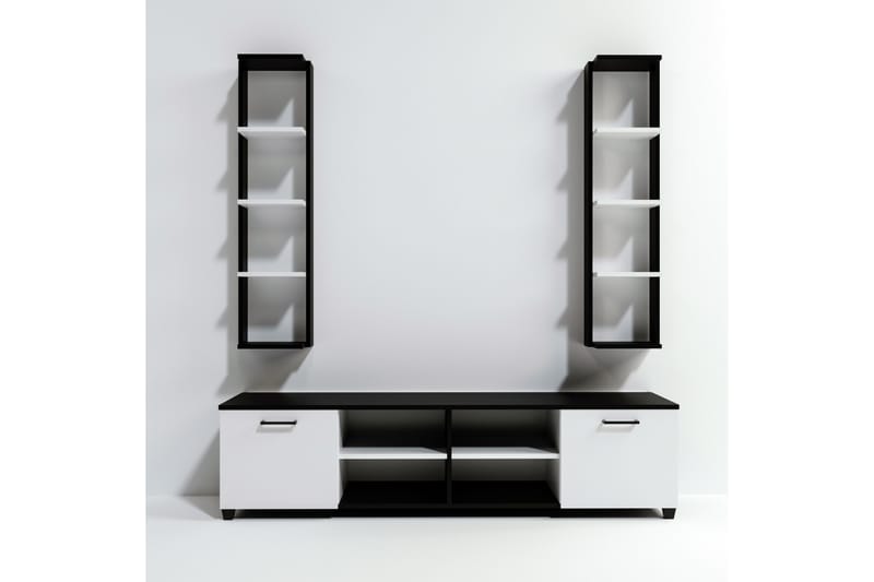 Clelles Tv-bänk 180 cm - Svart/Vit - Möbler - Tv möbel & mediamöbel - TV bänk & mediabänk