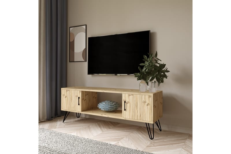 Colaldiath Tv-bänk 150 cm - Natur - Möbler - Tv möbel & mediamöbel - TV bänk & mediabänk