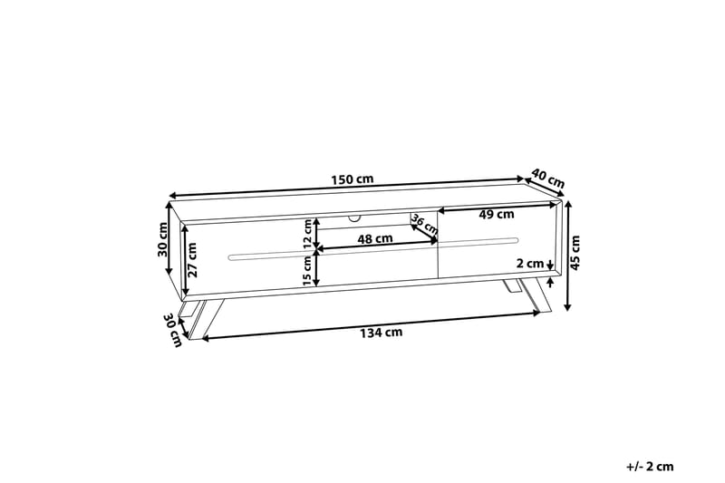Colfer TV-Bänk 150 cm - Vit - Möbler - Tv möbel & mediamöbel - TV bänk & mediabänk