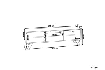 Colfer TV-Bänk 150 cm - Vit - Möbler - Tv möbel & mediamöbel - TV bänk & mediabänk