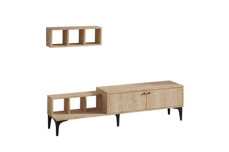 Comceal Tv-bänk 180 cm - Natur/Vit - Möbler - Tv möbel & mediamöbel - TV bänk & mediabänk