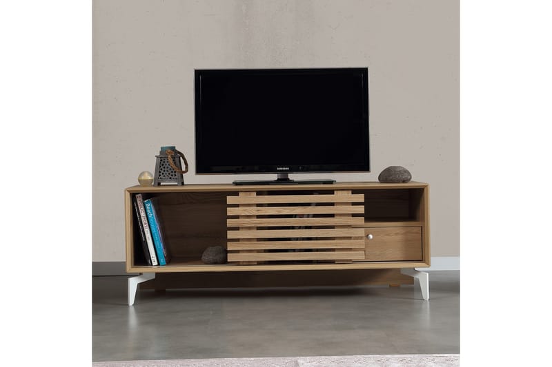 Comfortale Tv-bänk 100 cm - Grå Trä - Möbler - Tv möbel & mediamöbel - TV bänk & mediabänk