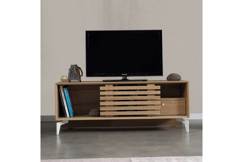 Comfortale Tv-bänk 100 cm - Grå Trä - Möbler - Tv möbel & mediamöbel - TV bänk & mediabänk