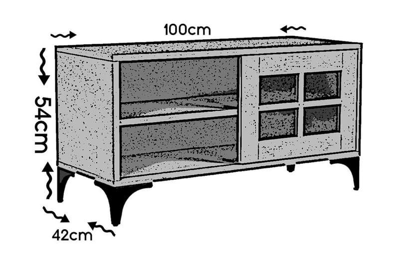 Comfortale Tv-bänk 100 cm - Vit - TV bänk & mediabänk