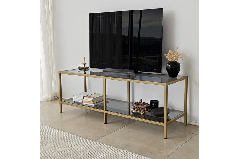 Condurso Tv-bänk 130 cm - Guld - Möbler - Tv möbel & mediamöbel - TV bänk & mediabänk