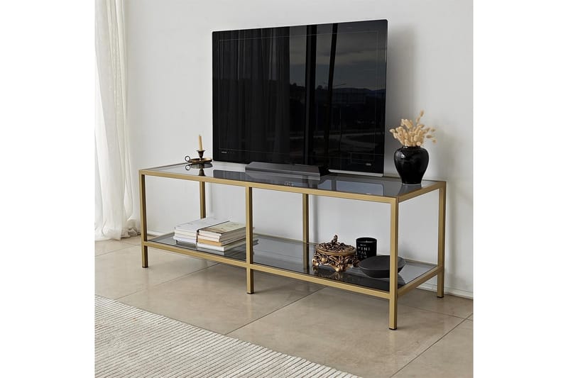 Condurso Tv-bänk 130 cm - Guld - TV bänk & mediabänk