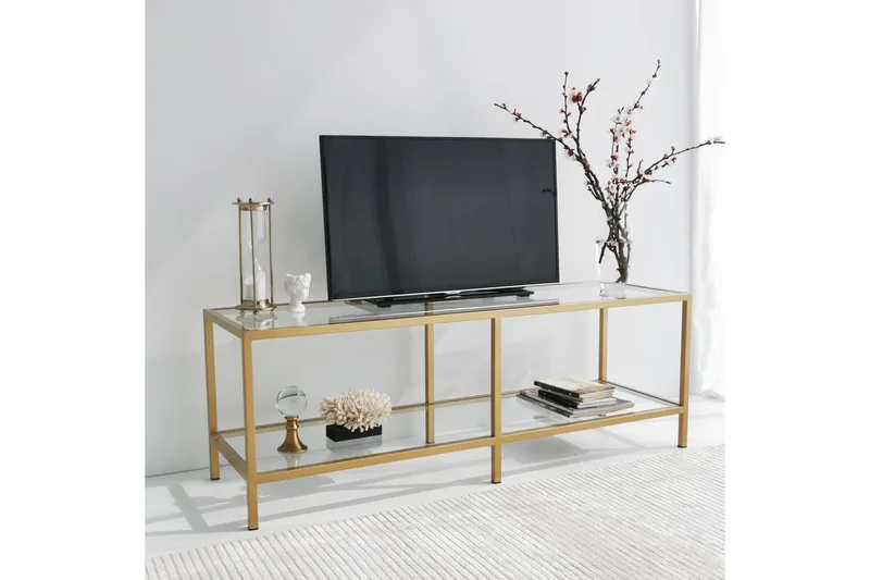 Condurso Tv-bänk 130 cm - Guld - Möbler - Tv möbel & mediamöbel - TV bänk & mediabänk