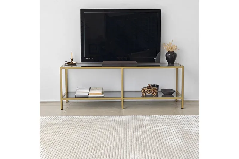 Condurso Tv-bänk 130 cm - Guld - Möbler - Tv möbel & mediamöbel - TV bänk & mediabänk