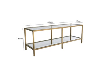 Condurso Tv-bänk 130 cm - Guld - Möbler - Tv möbel & mediamöbel - TV bänk & mediabänk