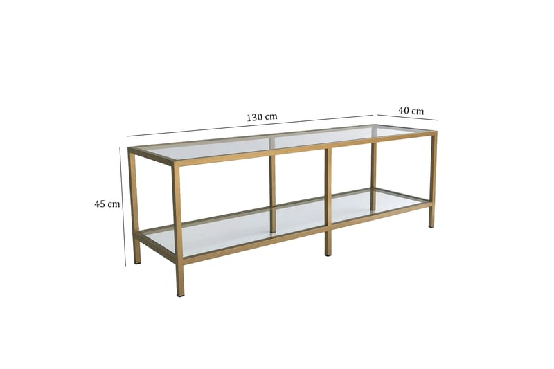 Condurso Tv-bänk 130 cm - Guld - Möbler - Tv möbel & mediamöbel - TV bänk & mediabänk
