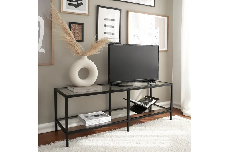 Condurso Tv-bänk 130 cm - Svart - Möbler - Tv möbel & mediamöbel - TV bänk & mediabänk