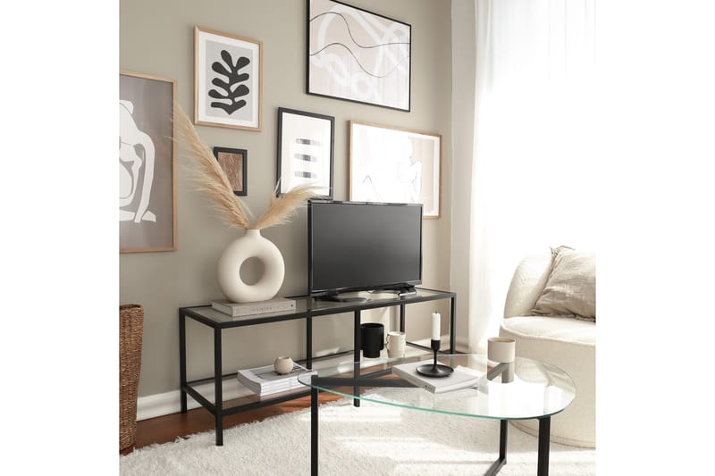 Condurso Tv-bänk 130 cm - Svart - Möbler - Tv möbel & mediamöbel - TV bänk & mediabänk