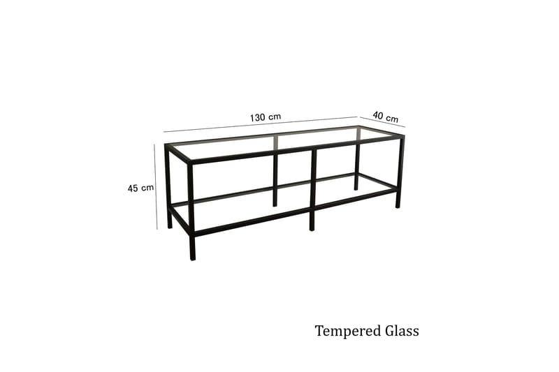 Condurso Tv-bänk 130 cm - Svart - Möbler - Tv möbel & mediamöbel - TV bänk & mediabänk