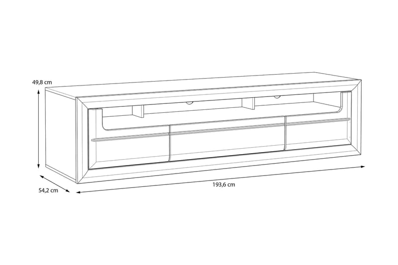 Corlius Tv-bänk 194 cm - Beige/Brun - Möbler - Tv möbel & mediamöbel - TV bänk & mediabänk
