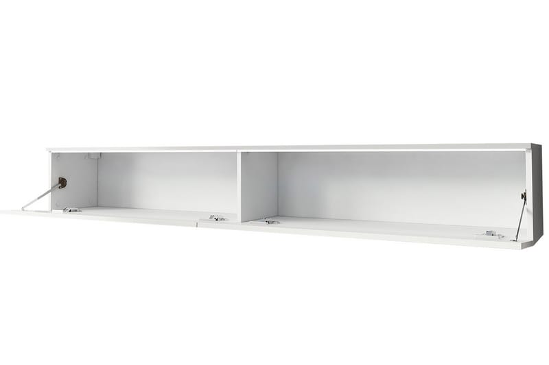 Cuguen TV-bänk 180 cm LED-belysning - Trä/Natur|Vit|Vit LED - TV bänk & mediabänk