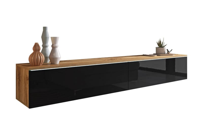 Cuguen Tv-skåp 180 cm - Natur/Svart - Möbler - Tv möbel & mediamöbel - TV bänk & mediabänk