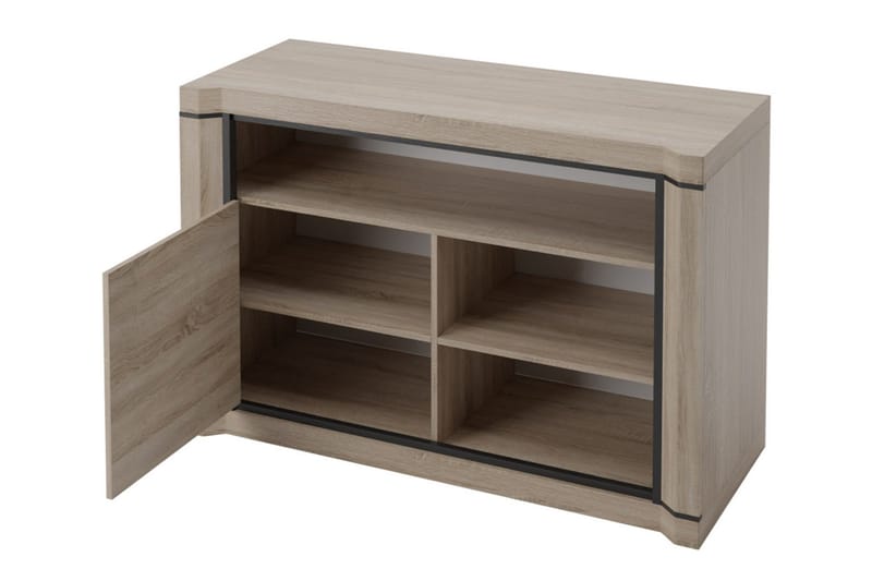Dallas TV-bänk 107x48x72 cm LED-belysning - Beige/Grå - Möbler - Tv möbel & mediamöbel - TV bänk & mediabänk