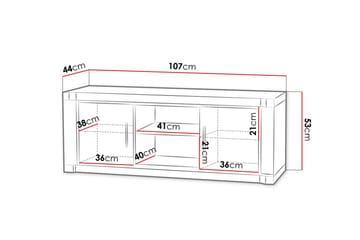 Dallas TV-bänk 137x43,5x53 cm LED-belysning - Beige/Grå - Möbler - Tv möbel & mediamöbel - TV bänk & mediabänk