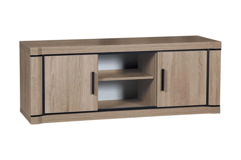 Dallas TV-bänk 137x44x53 cm LED-belysning - Beige/Grå - Möbler - Tv möbel & mediamöbel - TV bänk & mediabänk