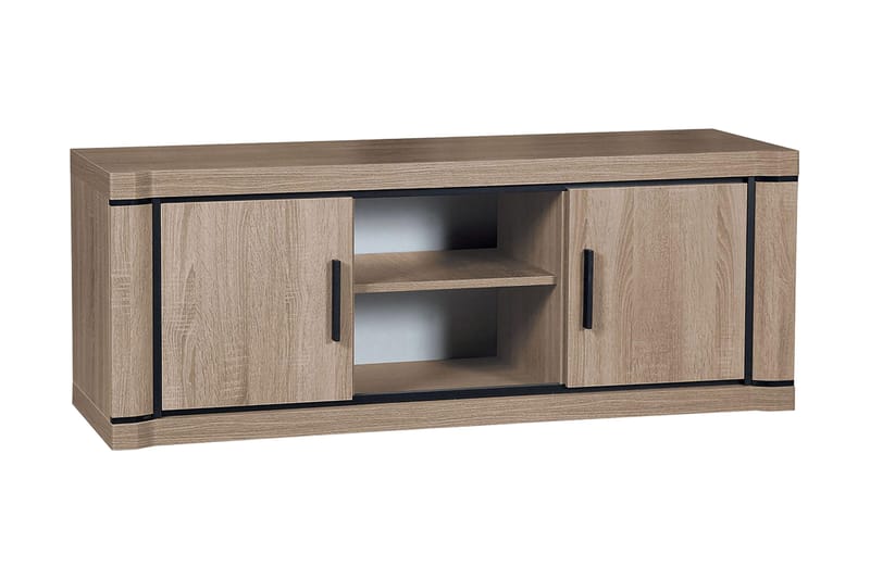 Dallas TV-bänk 137x44x53 cm LED-belysning, Beige/Grå