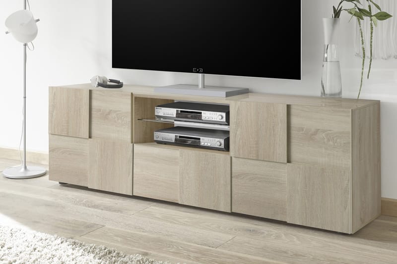 Dama TV-bänk 181 cm Stor - Samoa Ek/Trä - TV bänk & mediabänk