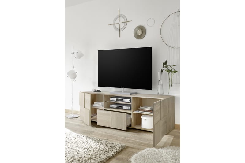 Dama TV-bänk 181 cm Stor - Samoa Ek/Trä - TV bänk & mediabänk