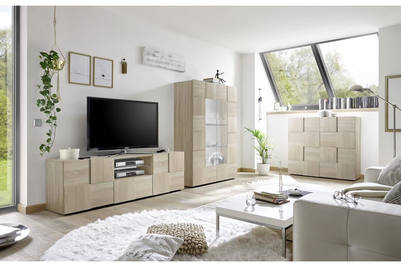 Dama TV-bänk 181 cm Stor - Samoa Ek/Trä - Möbler - Tv möbel & mediamöbel - TV bänk & mediabänk