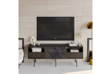 Dasaki Golvstående TV Bänk 180 cm med Förvaring i Målat Trä - Antracit - Möbler - Tv möbel & mediamöbel - TV bänk & mediabänk
